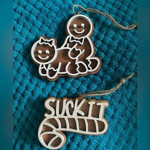 Free Naughty Gingerbread Decorations 🤣